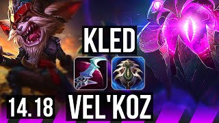 KLED & Caitlyn vs VEL'KOZ & Jinx (SUP) | Rank 4 Kled, 72% winrate, 8/3/9 | EUW Master | 14.18