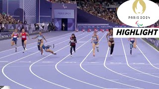 Paralympic Athletics Women's 100m T63 Final Highlights 2024 |  Caironi Snatches Gold Medal Para 2024