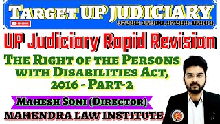 Rights of the Persons with Disabilities Act 2016. #rpwd #upjudiciary #uppcsj #judiciary #upjs #law