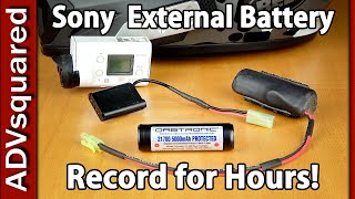 Sony FDR-x3000 External Battery and Helmet Mount - Record for Hours!