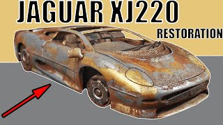 Restoration Abandoned Jaguar XJ220 Model Car