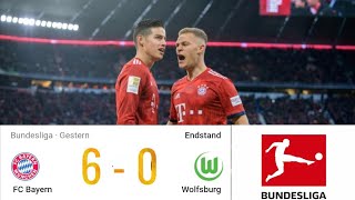 FC Bayern 6 - 0 Wolfsburg Bundesliga Highlights All Goals HD 2019