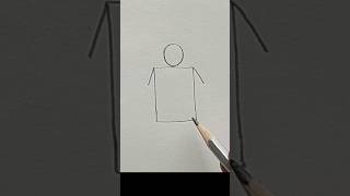 easy human figure drawing boy step by step #youtubeshorts #art #simple #easyfiguredrawing