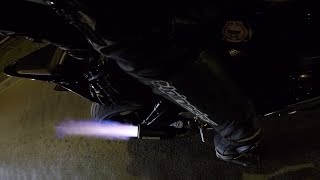 Night ride with Yamaha R6 & BMW S1000RR in Riga, Latvia. Fireworks