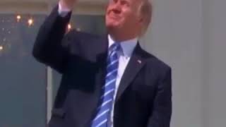 Trump watches rocket man fly