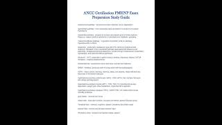 Ancc CertificATIon Pmhnp Exam PreparATIon Study Guide 2024 2025 Master Neuroanatomy