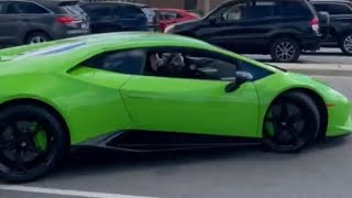 Huracan Performante gets sideways leaving car meet #fyp #youtubeshorts