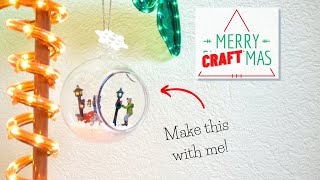 DIY CHRISTMAS TERRARIUM | Dollar Tree Terrarium DIY | 12 Days of Craftmas | Day 2