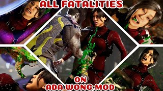 All Fatalities Performed on Ada Wong Mod - Mortal Kombat 1