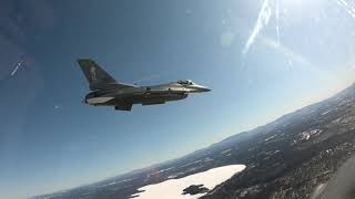 Inside Cockpit view of F-16 landing at BTV