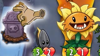 Plants vs Zombies Heroes - Sunflower Seed Gameplay with Primal Sunflower and Grave Mistake