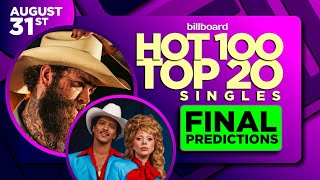 FINAL PREDICTIONS | Billboard Hot 100, Top 20 Singles | August 31st, 2024