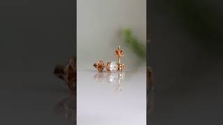 Rose gold diamond earstuds. #diamondstudearrings #labgrowndiamonds #diamond