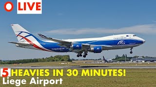 Join Me LIVE 🔴  From LIEGE AIRPORT - HEAVIES ARRIVE (MD-11,747,777 & more)