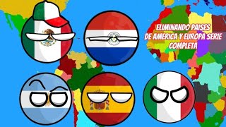 eliminando paises de america y Europa serie completa #humor #viral #countryballs #shorts