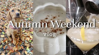 AUTUMN WEEKEND | puppy walks, cocktail making, baking + family time