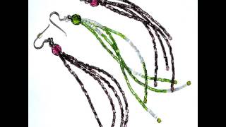 Beading Projects - How to make a Horsetail earrings