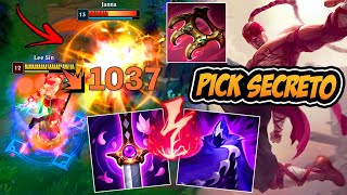 O PICK SECRETO DE LEE SIN SUPORTE FULL LETALIDADE *roubado* - LEAGUE OF LEGENDS