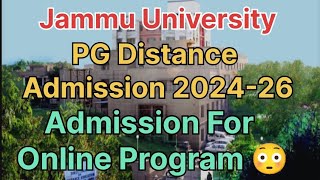 PG Distance Admission 2024-26😱 Notice/M.A English,M.com Online Admission in Distance Open😳#pg#notice