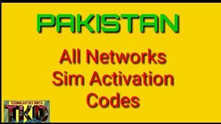 #Pakistan All Networks Sim Reactivation Codes