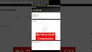 $3k In OLSP Affiliate Commissions Using One Affiliate Link