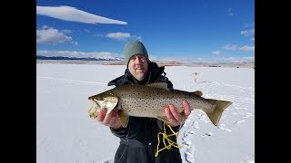 Ice Fishing Antero Reservoir 12-2017 Nice trout!