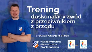 Trening doskonalący zwód z przeciwnikiem z przodu – Akademia KS Ursus Warszawa