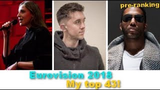 Eurovision 2018 || My top 43! (with comments)