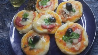 عجينة ميني بيتزا تحضر في نصف ساعة بنة ولا أروعla pâte de mini pizza