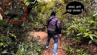 Camping in dark & Dense forest of Uttarakhand || यहां भूत प्रेत भी आने से डरते हैं 😳 || Leopard