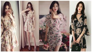 Korean fashion haul :  How to style floral dress / Korean outfit ideas || By girls fashion trend