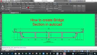 How to create bridge section in autocad