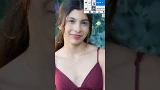 Dress color change in photoshop #viral #shorys