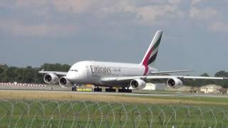 Airbus A380 Fly Emirates Take Off Munich Airport