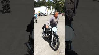 BROOKLANDS Motorcycle Day is BACK for 2024 Meanwhile MAX Bump Starts his MANX Norton Bike - part 1/3