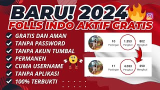 Followers Akun Indonesia Aktif! Cara Menambah Followers Instagram Gratis Permanen 2024