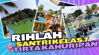 Jalan-jalan santri kelas 7 MTs Minhajul Haq Ponpes Purwakarta ke Kolam renang Tirta Wanayasa