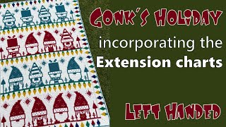 Gonks Holiday (overlay mosaic crochet) - left-handed