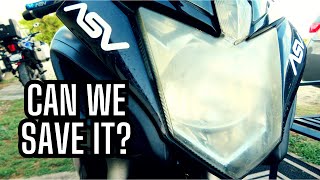 Yamaha FZ6R: Complete Headlight Restoration