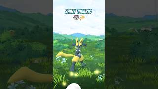 Shiny Lucario caught after winning a Mega Raid! 🐺✨️ #pokemongo #shorts #shiny #rare (👍 & Subscribe!)