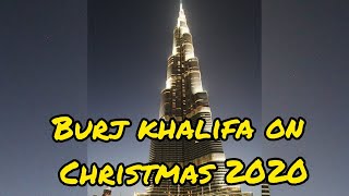 Burj Khalifa durig Christmas Days 2020 | Beauty of Dubai | Tallest building in the world #Shorts