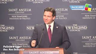 Politics & Eggs, Gov. Ron DeSantis, NHIOP, 10/13/23