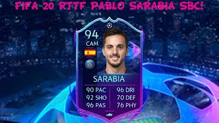 FIFA 20 PLAYER REVIEW RTTF PABLO SARABIA SBC!