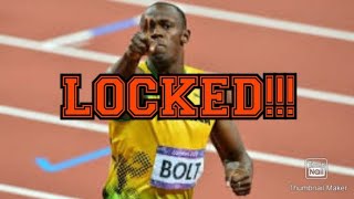 CLIP OF USAIN BOLT BEING LOCKED OUT OF CHAMPS MISTAKENLY...