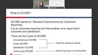 TEI DEX Webinar 9: Measuring outcomes – SCORE for individuals clients