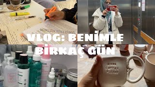 VLOG: Benimle birkaç gün, İzmir, ders çalışma, Kore cilt bakım ürünlerim, seramik kursuna başladım