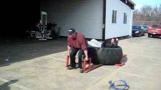 Tire deadlift featuring Iron Mike and Kristin