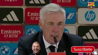 Carlo Ancelotti no se mostró contento con el segundo entrenador del Barcelona