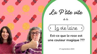 Est-ce que le Rose est une couleur magique ? La p'tite vite de la Vie laine - 27 septembre 2023