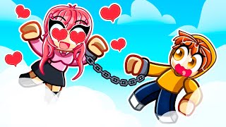 CHAINED to YANDERE GIRL for 24 HOURS in Roblox!